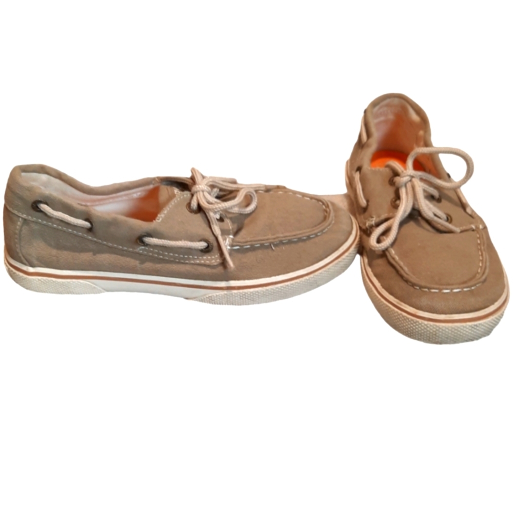Sperry Top-Sider Gray Halyard Canvas Boat Shoes size 1